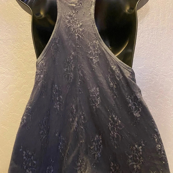 Active Basic Women's Gray Lace Racerback Tank Top Small Flowy Boho Chic - Picture 15 of 15